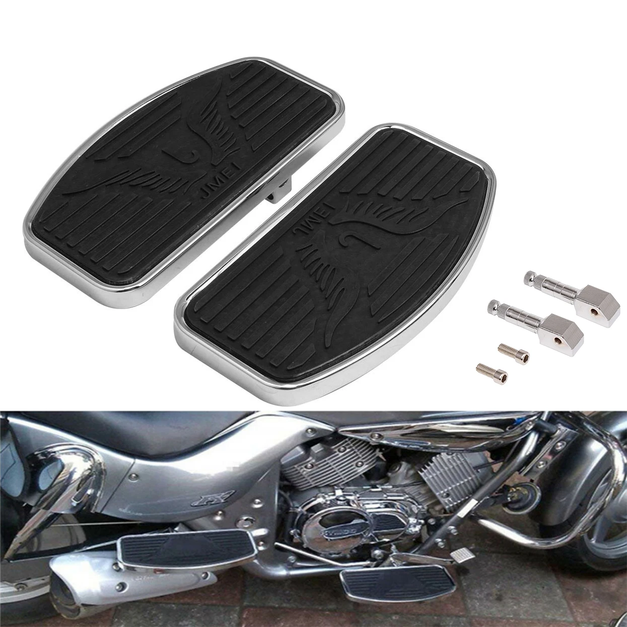 Motorcycle Universal Front Foot Rider Driver Footrest Floorboards For Honda Shadow VTX Yamaha Dragstar V-STAR XV Kawasaki Vulcan