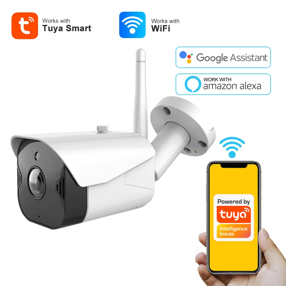 Szmyq Tuya Smart Wifi Outdoor Camera Draadloze Video Monitor Surveillance Cctv Home Security Bescherming Netwerk Ip Bullet Camera