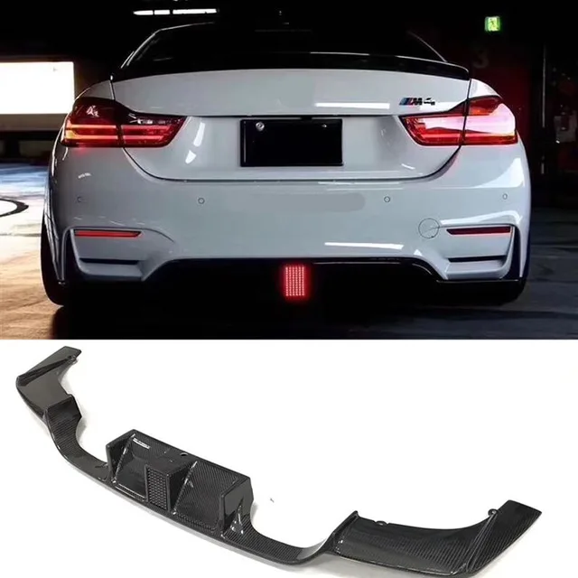 M4 V style with stop lights Carbon fiber Rear diffuser For F80 M3 F82/F83 M4