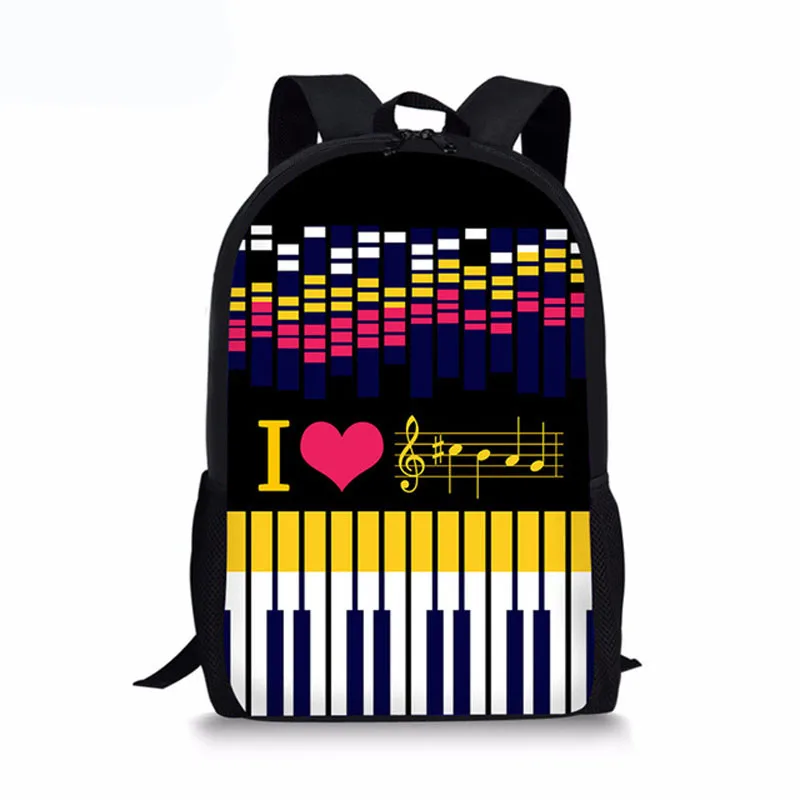 2025 Piano Music Note Print Kids Backpack For Girls Students School Bags Children Book Bag Casual Bagpack Shoulder Bag Pack