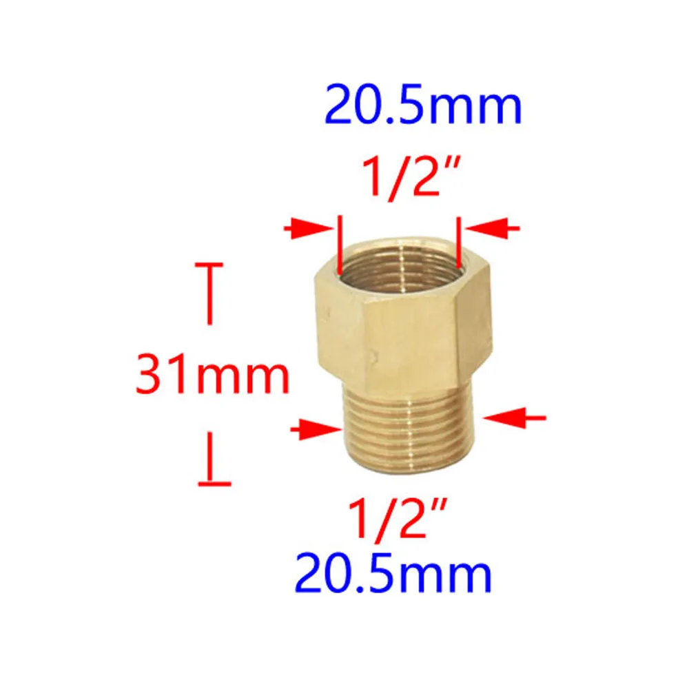 Mosiężne żeńskie 1/2 3/4 1 Cal męskie złącze redukujące fajka wodna miedziane złącze gwintowane do domu Adapter do naprawy rura wodna 1 szt