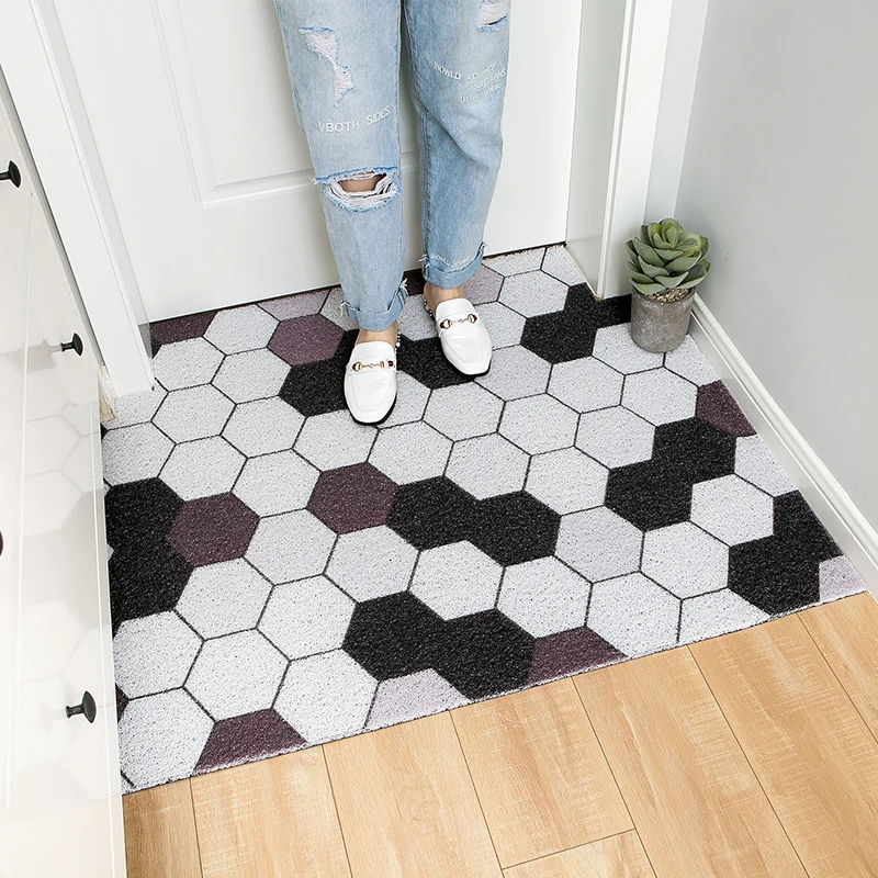 

PVC Kitchen Mat Bathroom Mat Home Door Mat Carpet Can Be Cut Anti-slip Hallway Entrance Door Mats Custom Irregular Mats Carpet