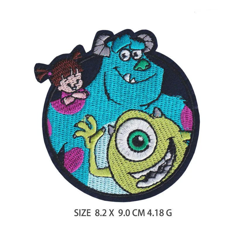 Cute Cartoon Embroidered Patches for Clothing Animal Monster Patch Stickers Patch Iron on Patches for Clothes