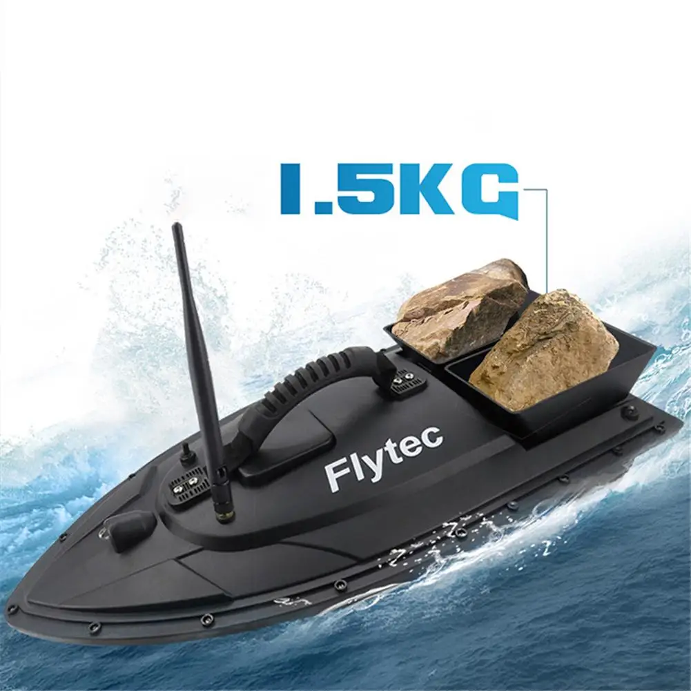 Flytec Fishing Tool Smart RC Bait Boat Toy Double Warehouse Bait Fishing Fish Finder Remote Control 500 Meter Fishing Boat