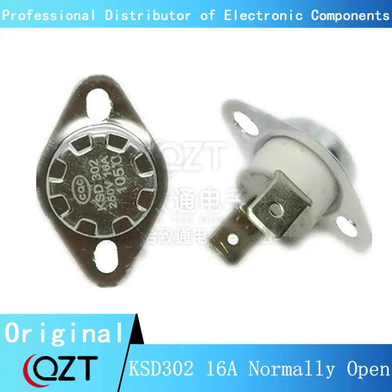 10PCS Bimetal Thermostat KSD302 Normally open 40C-100C Ceramics 16A250V 40C 45C 50C 55C 60C 70C 75C 80C 85C 90C 100C degrees