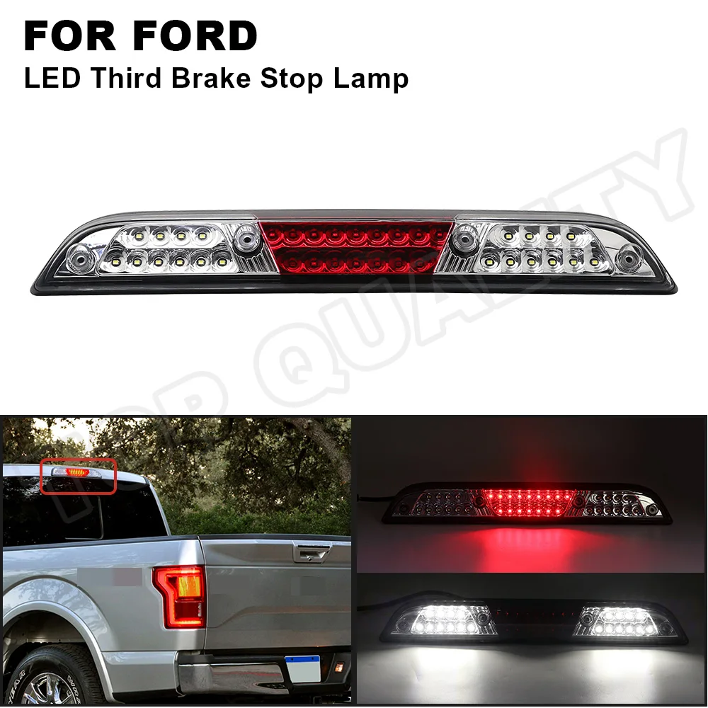 

For Ford F-150 2015 2016 2017 2018 2019 2020 2021 F-250 F-350 Ranger Red LED High-Mount Third Brake Stop Lamp / Cargo Roof Light