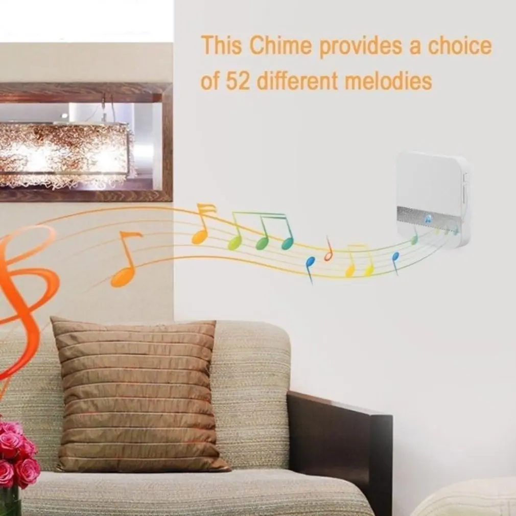 Chuông Cửa Ding Dong Máy Đinh Đồng Chuông Không Dây Wifi Từ Xa Thông Minh Chuông Cửa Vòng W/52 Giai Điệu Khác Nhau Cho an Ninh