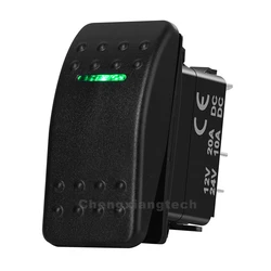 3Pin AAN-UIT / 4Pin AAN-UIT / 4Pin-AAN AAN Tuimelschakelaar 12V / 24V Groene Led-lichtbalk Waterdicht IP68 voor Carling NARVA 4X4 Auto Boot