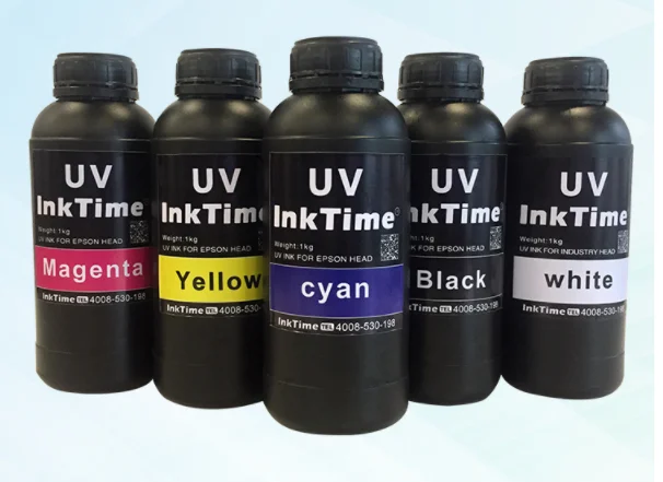 5 x 500ml Led UV Ink Universal UV LED Ink for UV Flatbed Printer 3D Compatible for Epson 1390 1400 1410 L800 R290 R330