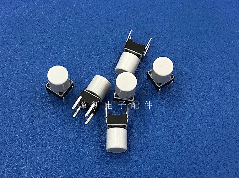 20pcs Small 6*6*10.2 in-line 4-pin with cap touch switch reset button with cap push button switch micro point