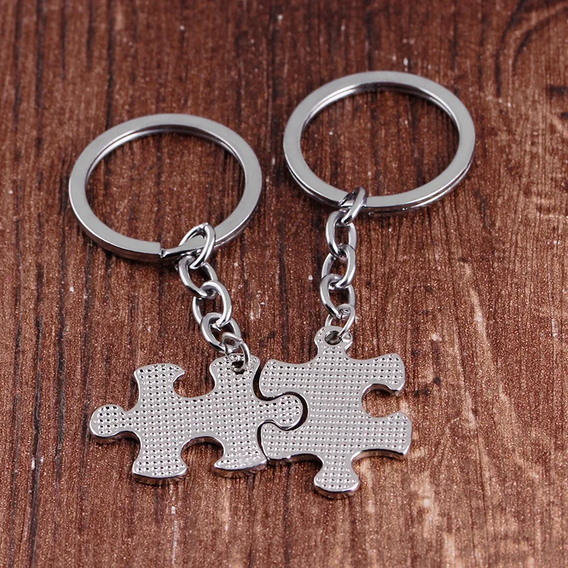 2 pcs TV Jewelry Greys Anatomy Keychain You Are My  Person Puzzle Pendant Key Rings Best Friend Key Trinket Friendship Gift