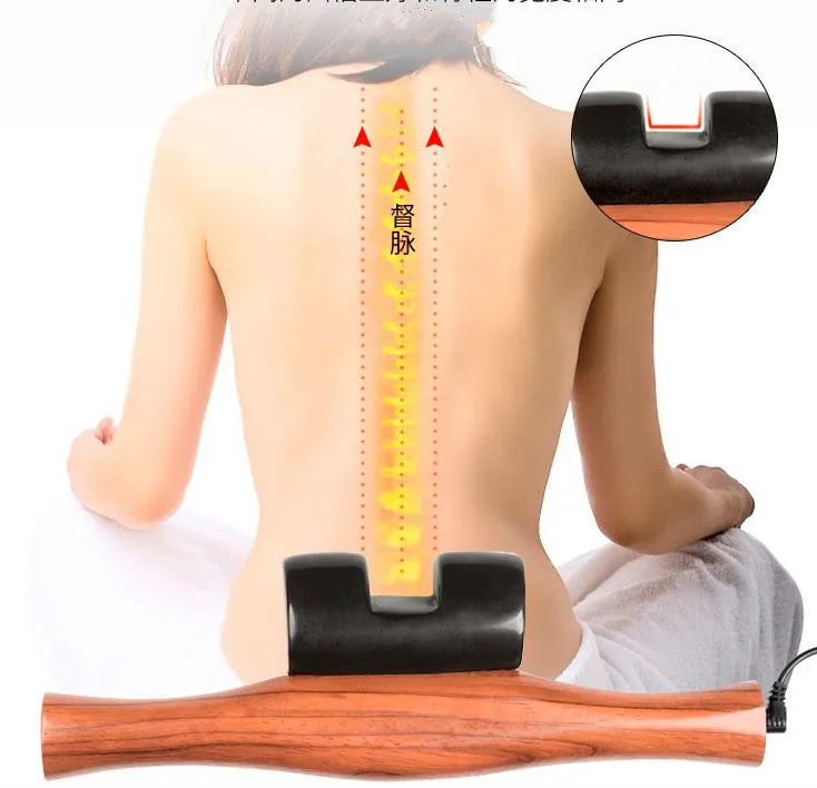 Bian-stone electric scraping instrument massage is spinal massage whole spine care lumbar spine scraping board through the back