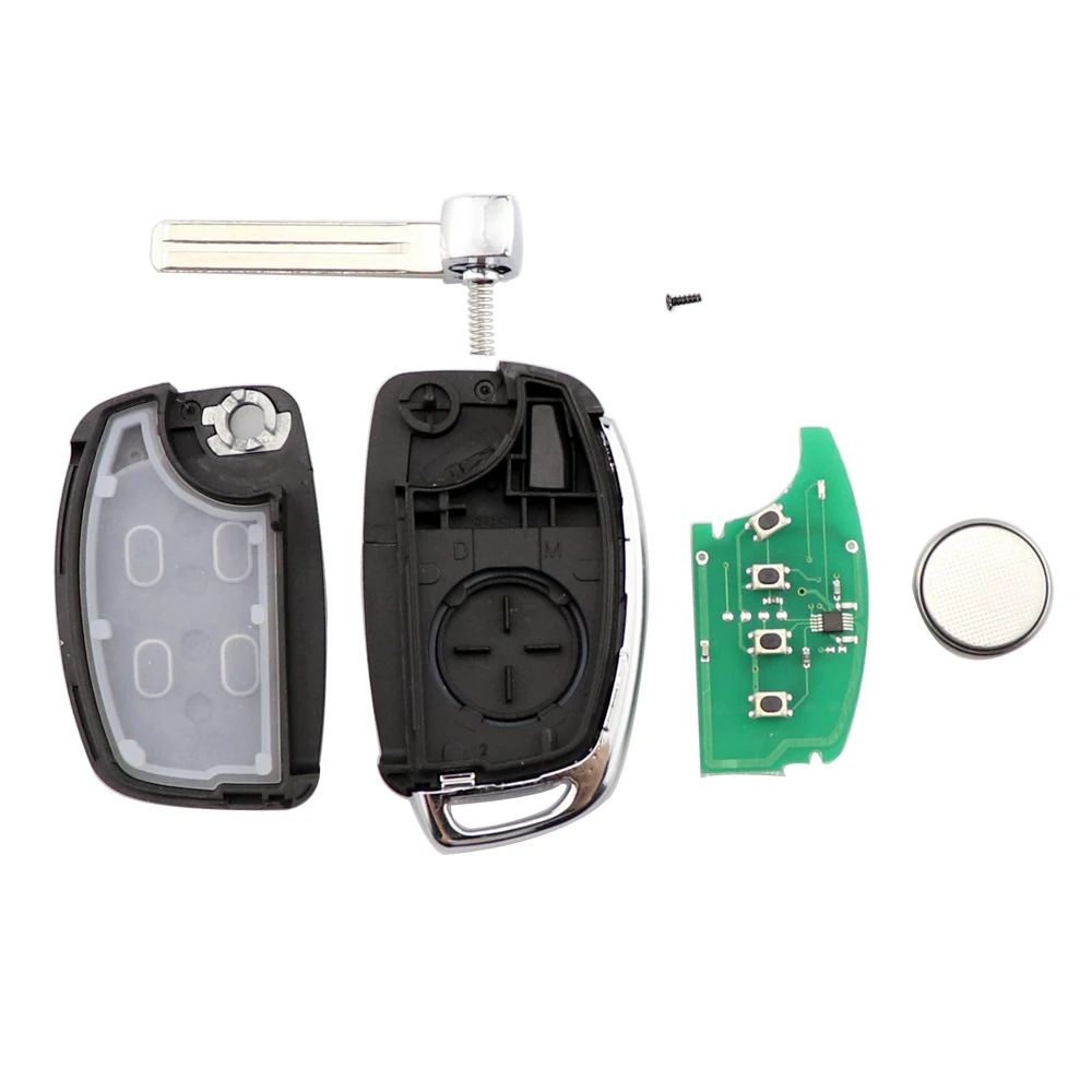 YIQIXIN Lật Key Fob Dành Cho Xe Hyundai Elantra Giọng L10 IX35 IX45 I30 Solaris Tucson I20 Santa Fe Rio Ceed 4 nút 315/433Mhz ID46