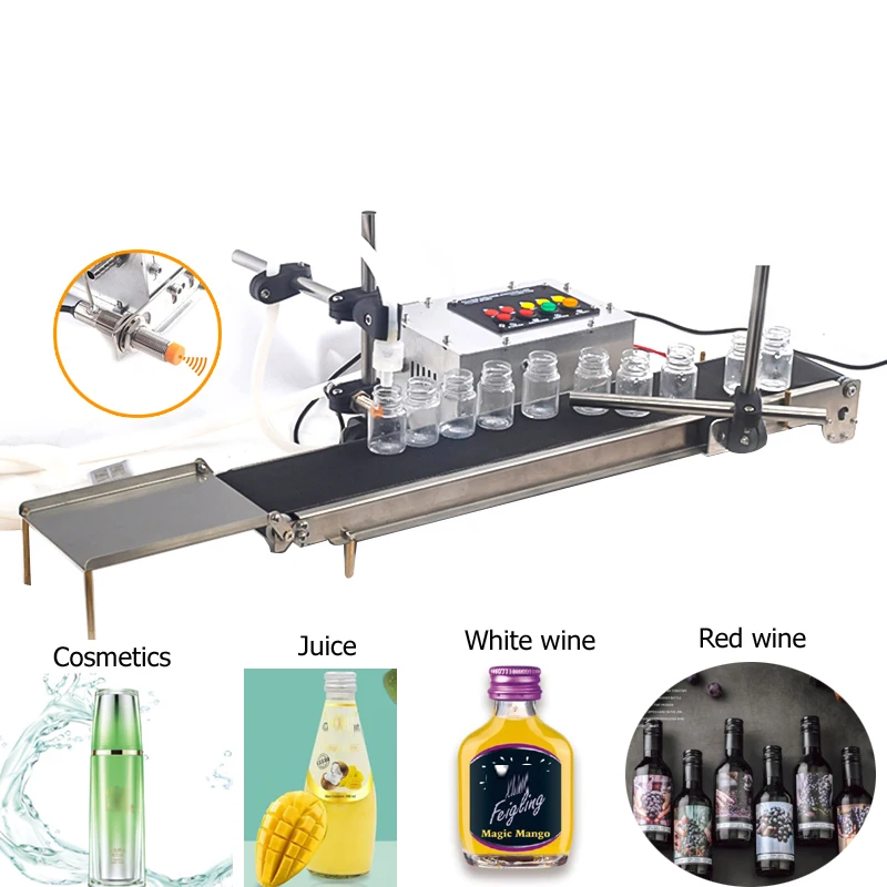 Машина для розлива жидкостей с одной головкой с ЧПУ, высокотемпературная и термостойкая разливочная машина с автоматической конвейерной лентой