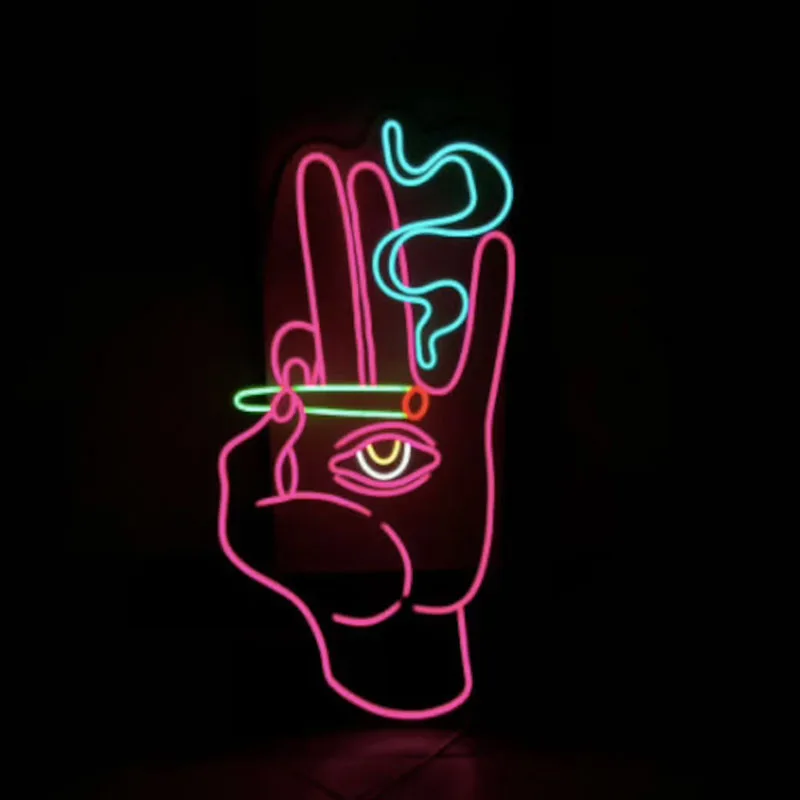 Led Aesthetic Cute Smoke Cigaratte  Anime Neon Flex Light Sign Home Room Wall Decor Kawaii Anime Bedroom Decoration Mural