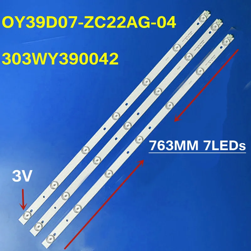 30PCS 763MM LED Backlight Strip 7 lamps For OY39D07-ZC22AG-04 303WY390042 39F4S LE39D80 ELSW3917BF PTV3916ILED