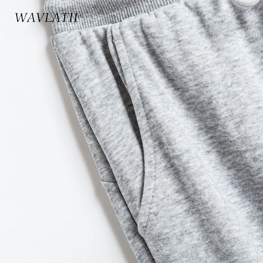 WAVLATII New 2021 Women Terry Casual Pants Female Black Gery Cotton Trousers Lady Sports Soft Pants WP2101