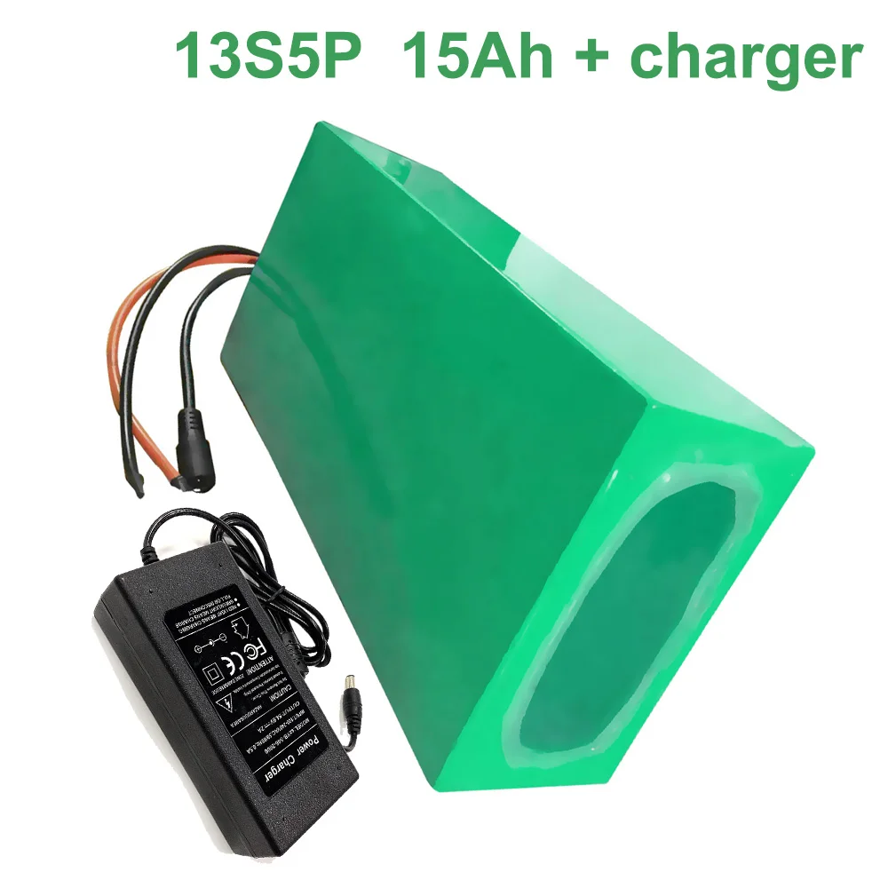 48V 15Ah 13S5P 18650 Li-ion Battery Pack E-Bike Ebike electric bicycle   250*115*70mm Accept customization  With charger