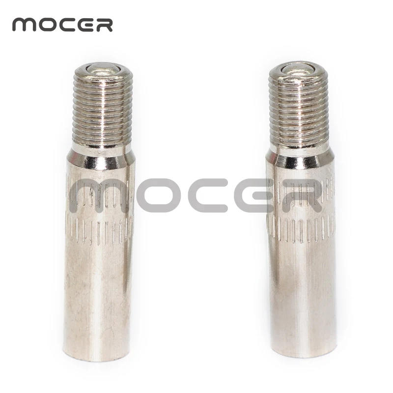 2X Silver Valve Extensions Extender Caps 39mm Adaptor Brass Universal for Car Motorbike Truck Bus Tyre Wheel Stem