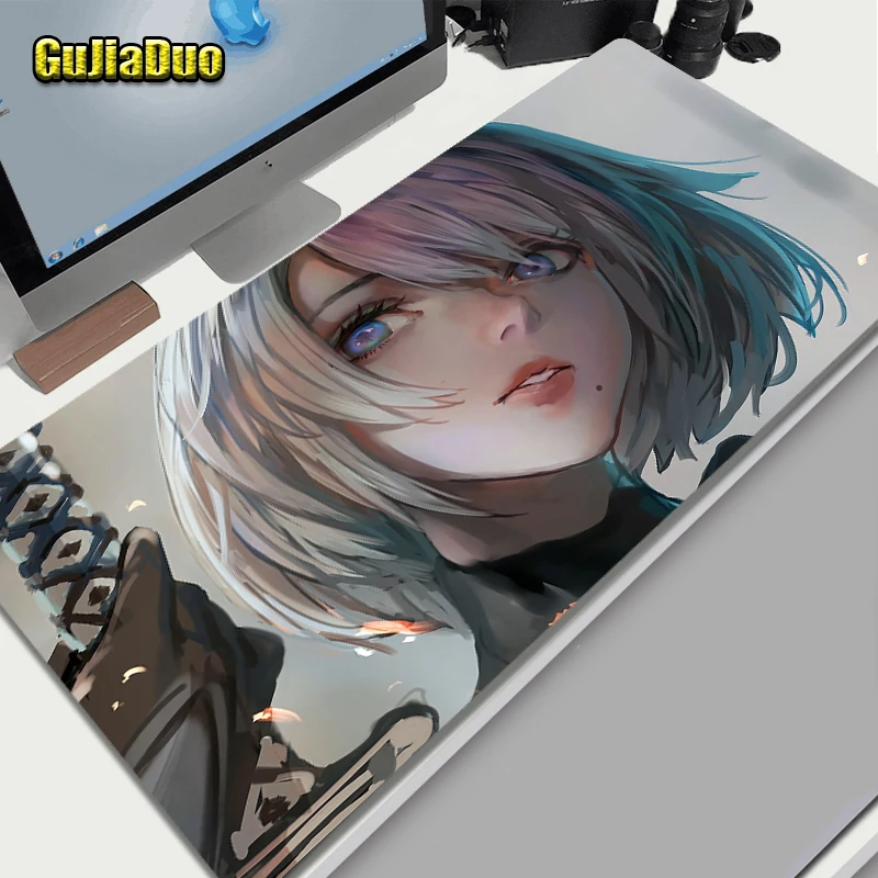 80x40 grande sarna sexy nier mouse pad computador portátil almofada gamer à prova dwaterproof água almofada de mesa gaming hoom acessórios kawaii anime mousepad