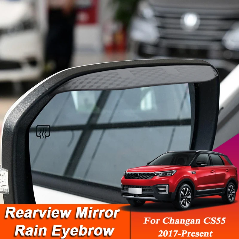 

Car-styling For CHANGAN CS55 2017-Present Carbon Fiber Rearview Mirror Eyebrow Rain Shield Anti-rain Cover External Auto Sticker