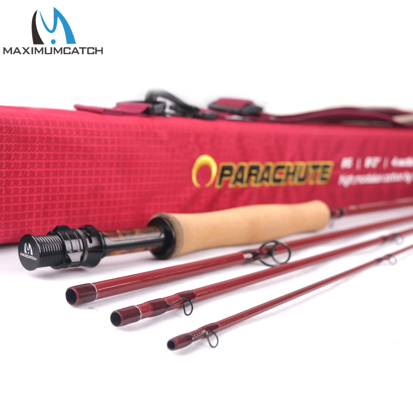 Maximumcatch Parachute 9ft 5/6/8wt 4pc Fly Fishing Rod IM12/40T Carbon Fiber Super Light Fast Action Fly Rod