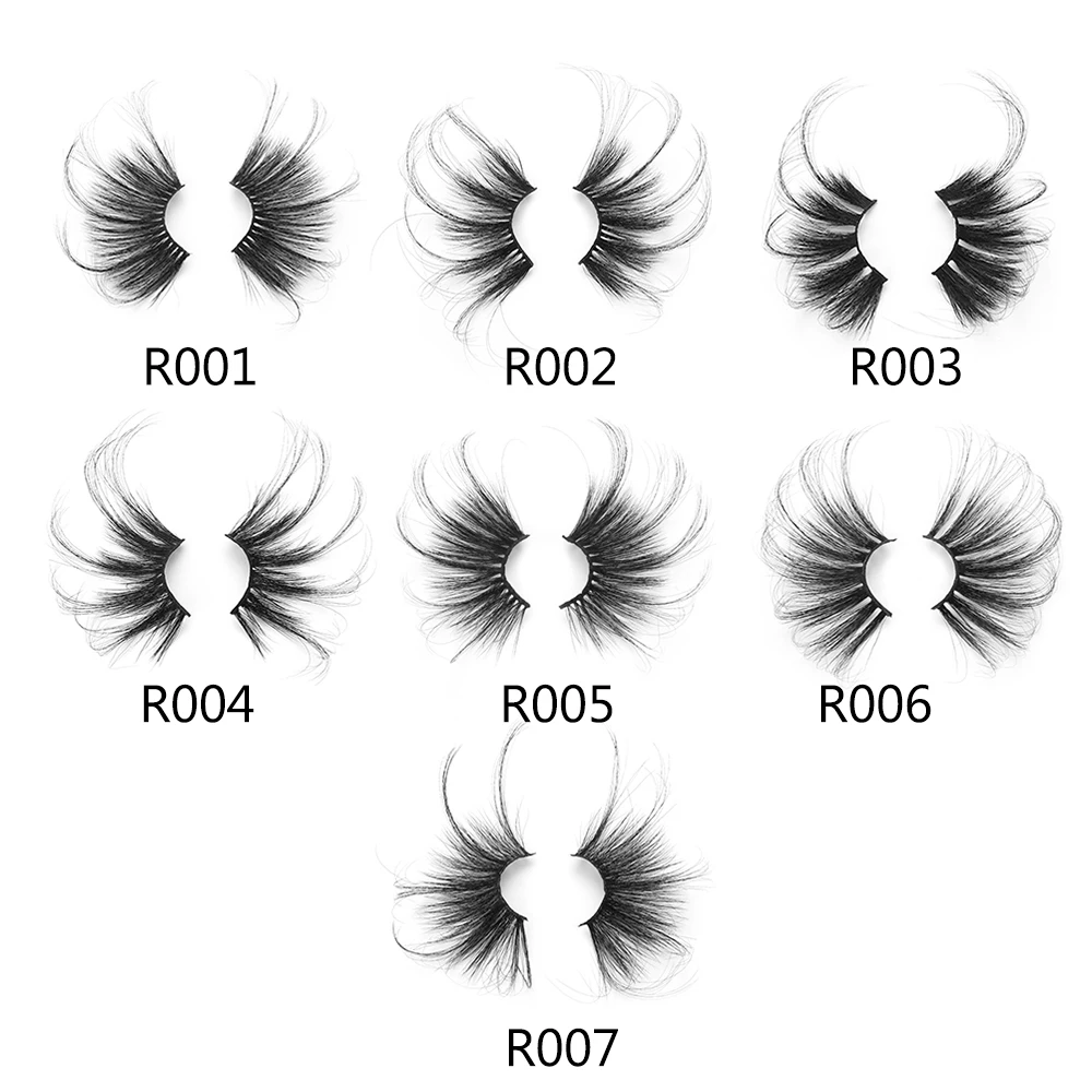 1Pair Beaver Thick Eyelash 70mm Super Long False Eyelashes 100% 3D Mink Eyelashes Exaggeration Fluffy Messy Criss-cross Lashes