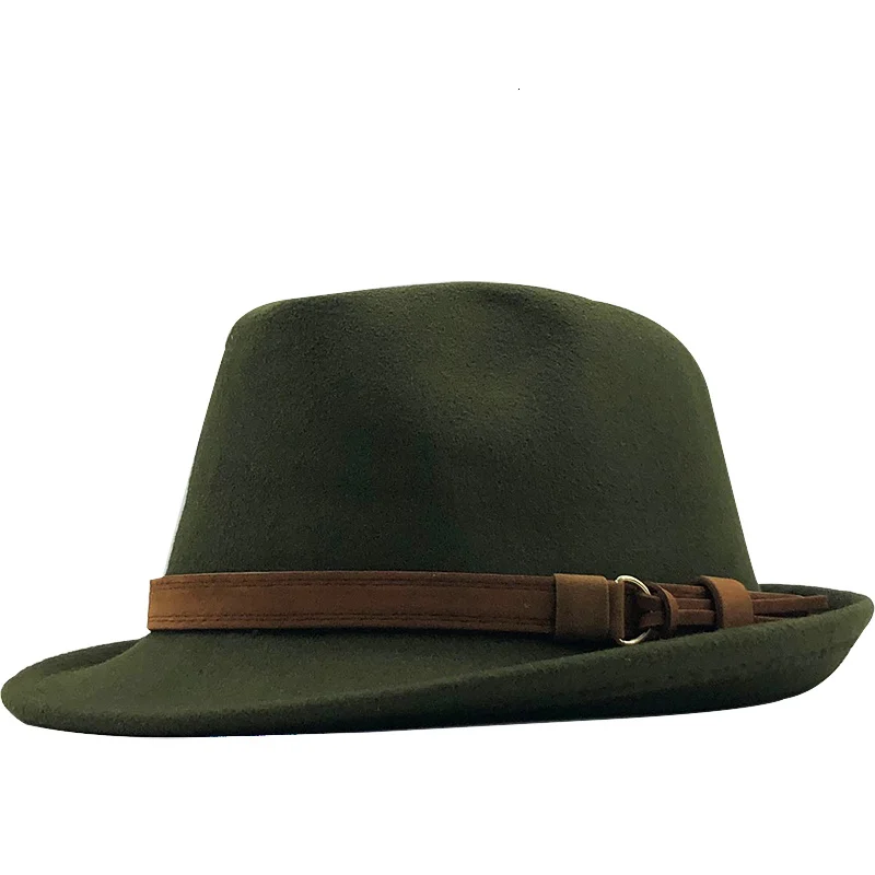 2022 Hot Wol Vrouwen Mannen Fedora Hoed Voor Winter Herfst Elegante Dame Gangster Trilby Vilt Homburg Kerk Jazz Hoed