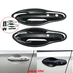 Car Front Door Handles Cover Trim Carbon Fiber Door Handle Bowl for Honda HRV HR-V Vezel 2014-2017 Car Exterior Styling