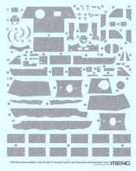 Meng Model SPS-052 1/35 Panther Ausf.A Late Production Zimmerit Decal Type.3 Model kit