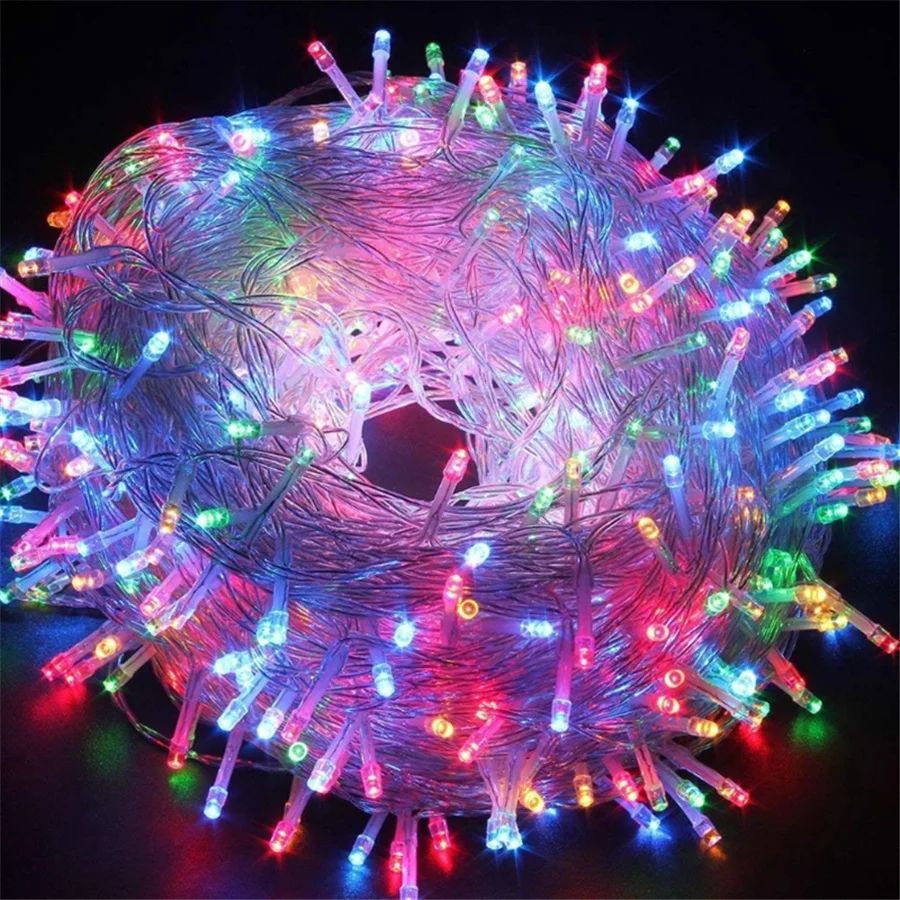 Holiday Lighting Led Christmas Lights Outdoor 100m 50m 30m 20m String Lights Garlands Decoration For Party Wedding Garden Street