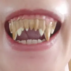 Denti Horror di carnevale protesi di zombie per feste di Halloween con pasta termoplastica modellabile inclusa, posticci per feste, halloween