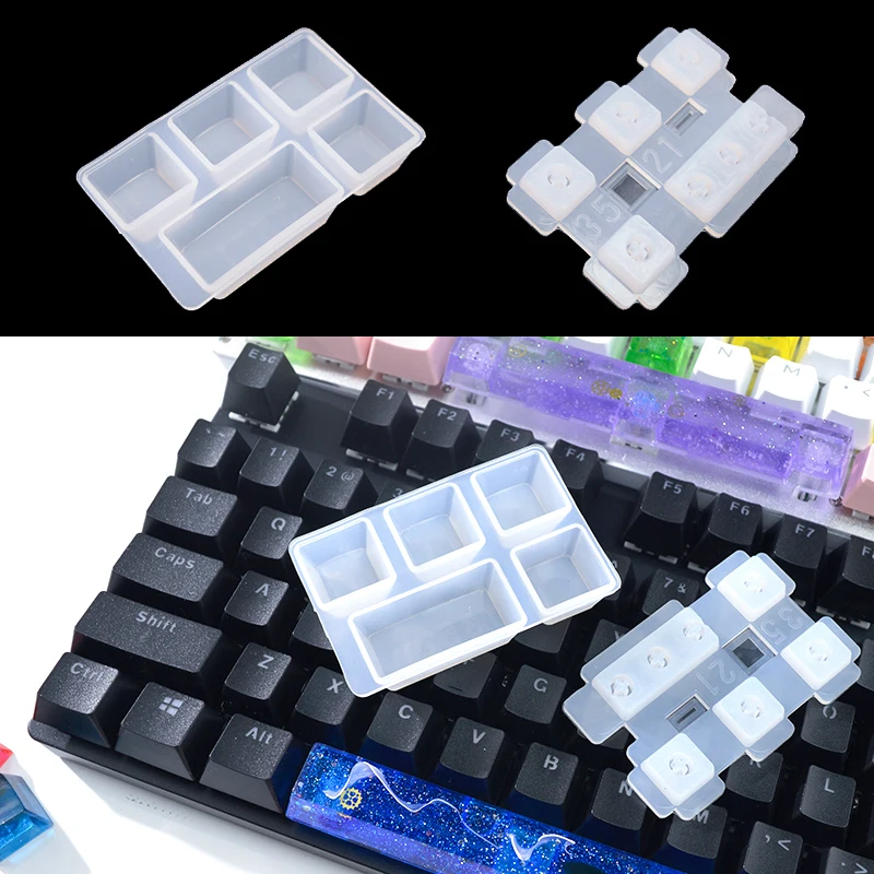 Key Cap Resin Mold Silicone Keycap Moldes De Silicona Resina Epoxi Transparente Manualidades For Artesanato DIY Craft Supplies