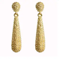 New Fashion Gold Color Long Strip Of Water Drop Earring for Women Brincos VintageHot Earing Irregular Korean Jewelry