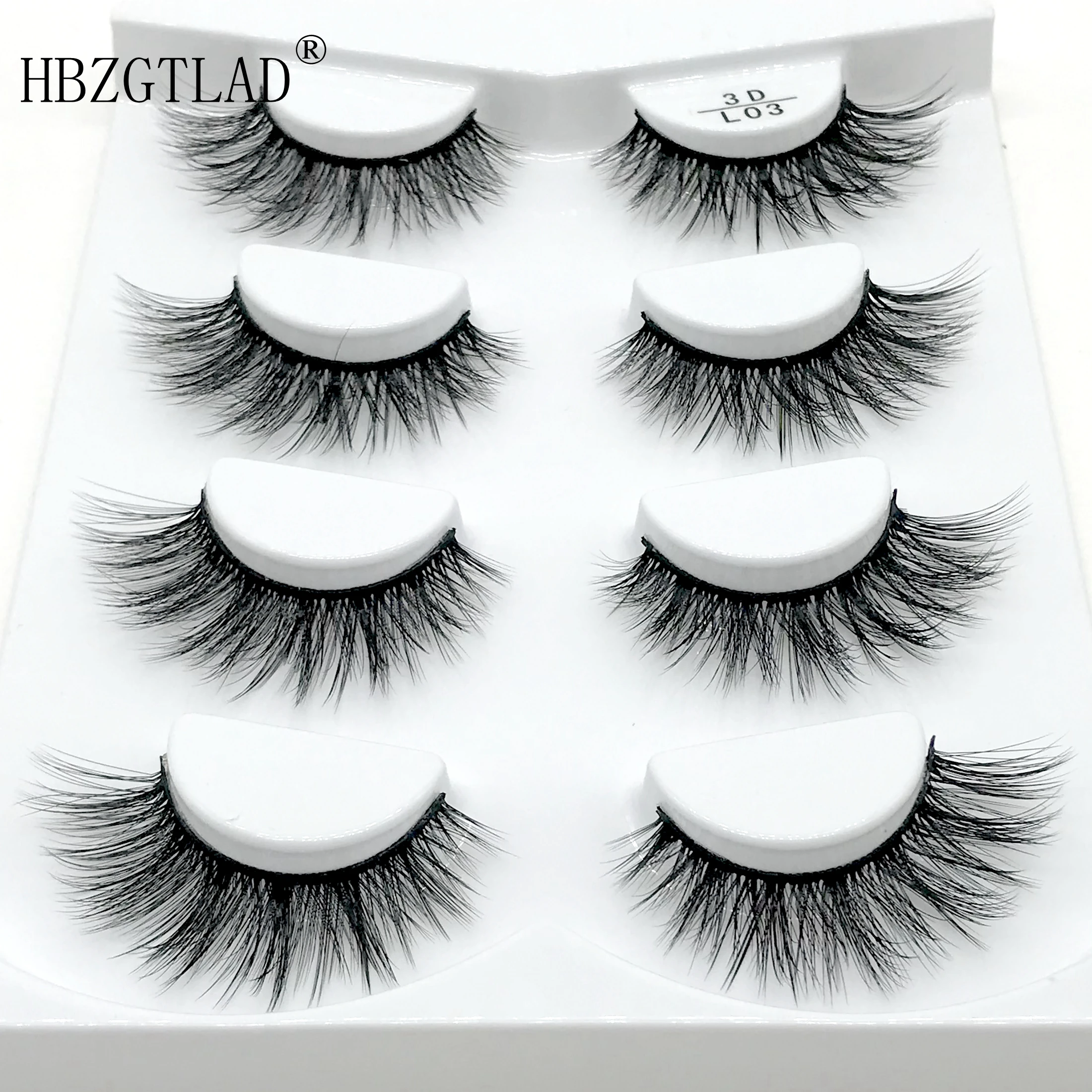 HBZGTLAD Sexy 100% Handmade 3D mink hair Beauty Thick Long False Mink Eyelashes Fake Eye Lashes Eyelash High Quality 03