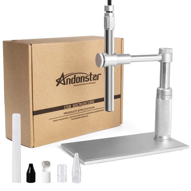 Andonstar A1 mikroskop cyfrowy 500X 2MP lupa endoskopowa osiem diod led mikroskop ręczny z oprogramowaniem do testów przemysłowych