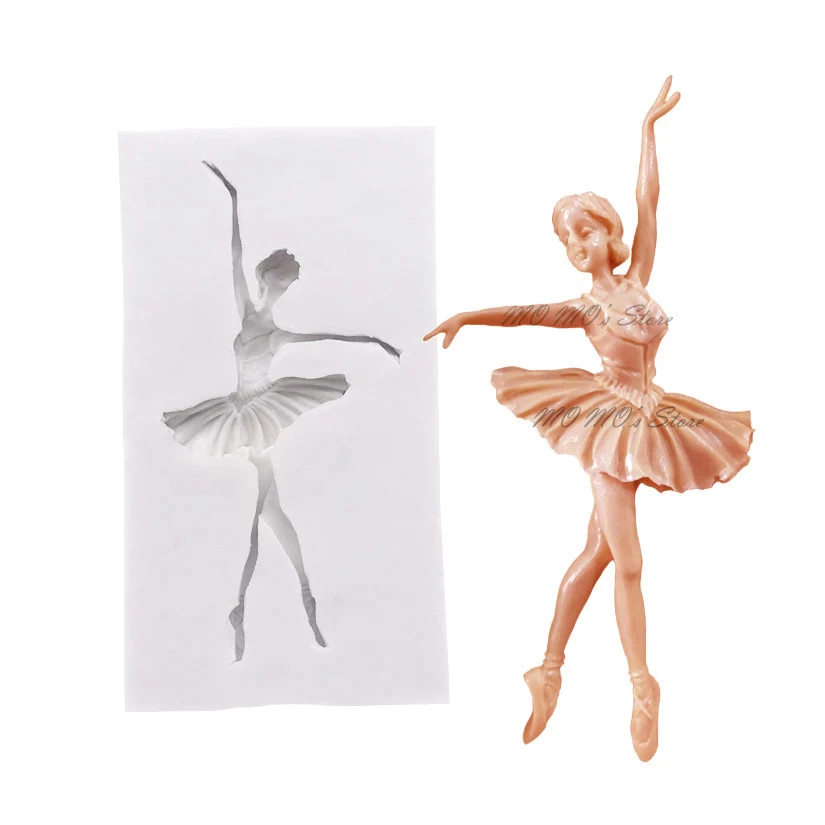 Angel Dancing Girl Ballet Dancer Silicone Mold Sugarcraft Chocolate Cupcake Baking Mold Fondant Cake Decorating Tools