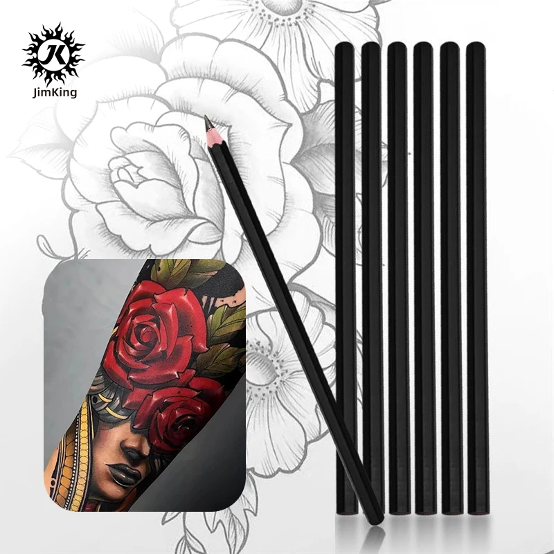 

Тату-аксессуары, 12 шт., Профессиональная деревянная искусственная ручка для рисования, офисные и школьные канцелярские принадлежности 4B