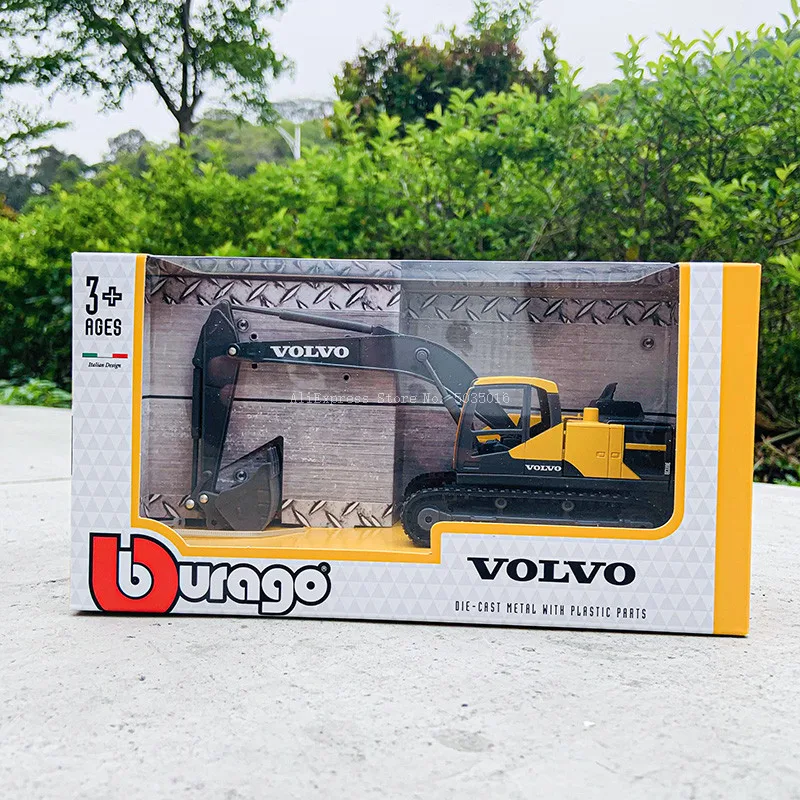 Bburago 1:50 Volvo excavator model high imitation die casting metal children toy boyfriend gift simulation alloy car collection