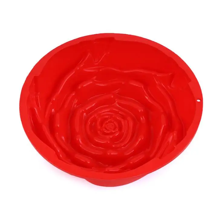 50PCS Silicone Big Cake Molds Rose Shape Cake Bakeware Baking Tools 3D Bread Pastry Mould Pizza Pan DIY SN4085