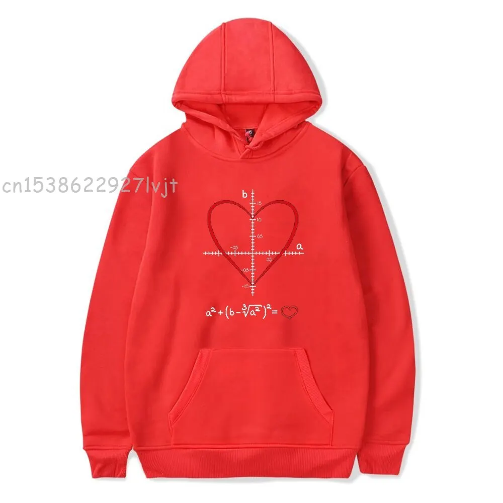 MensAll You Need Is Love Math Equation Hoodie Spring Autumn Hooded Aesthetic Hoodie Funny Graphic Clothes Teenager Pullover