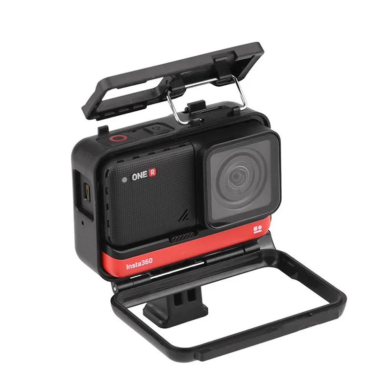 For Insta 360 One R 4K Camera Accessories Protective Frame Case Housing Shell Protector ABS + Long Screw + Base Mount INSTA360 view 4