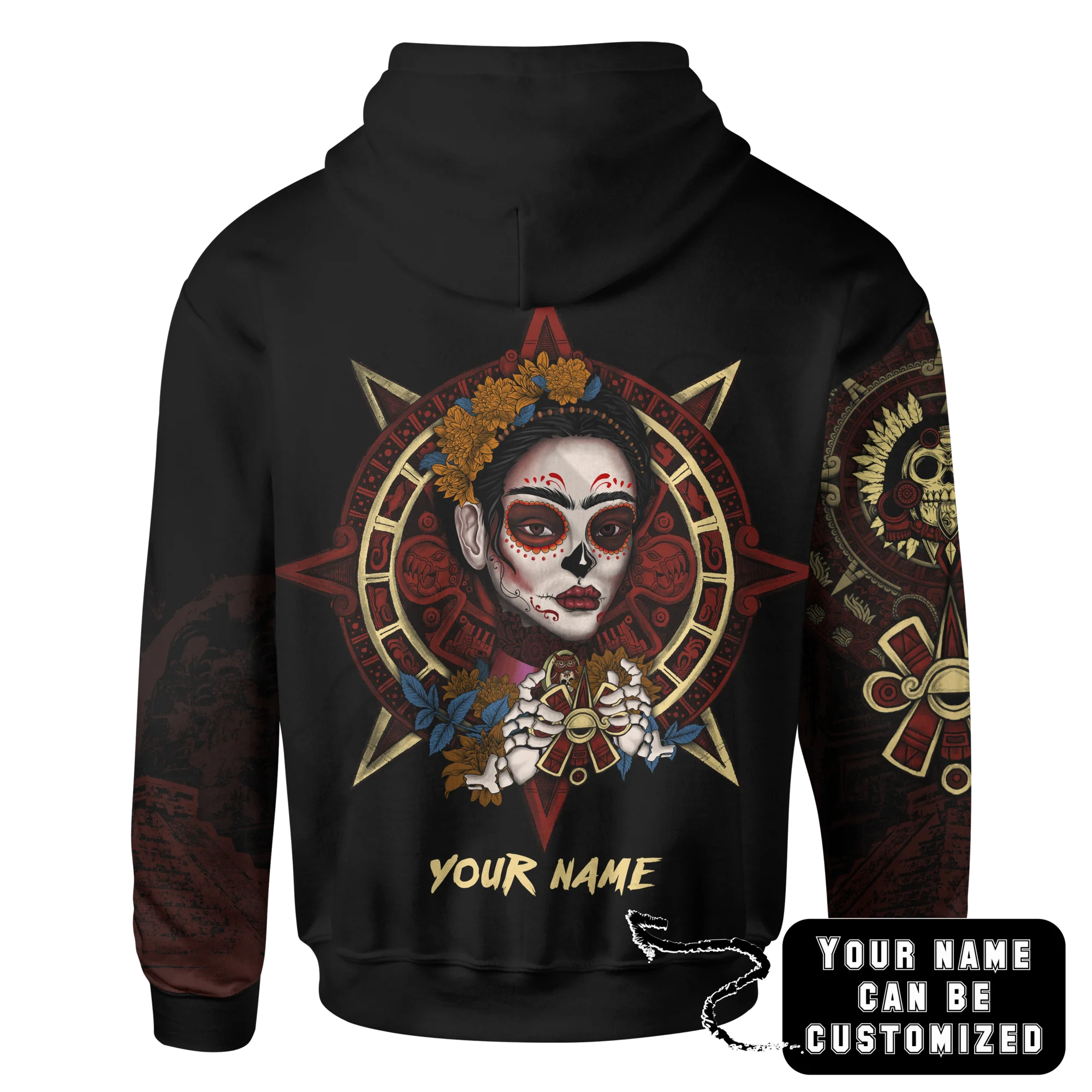 PLstar Cosmos 3Dprinted Newest Tattoo Skull Aztec Mexico Harajuku Streetwear Funny Unique Unisex Casual Hoodies/Sweatshirt/Zip-2