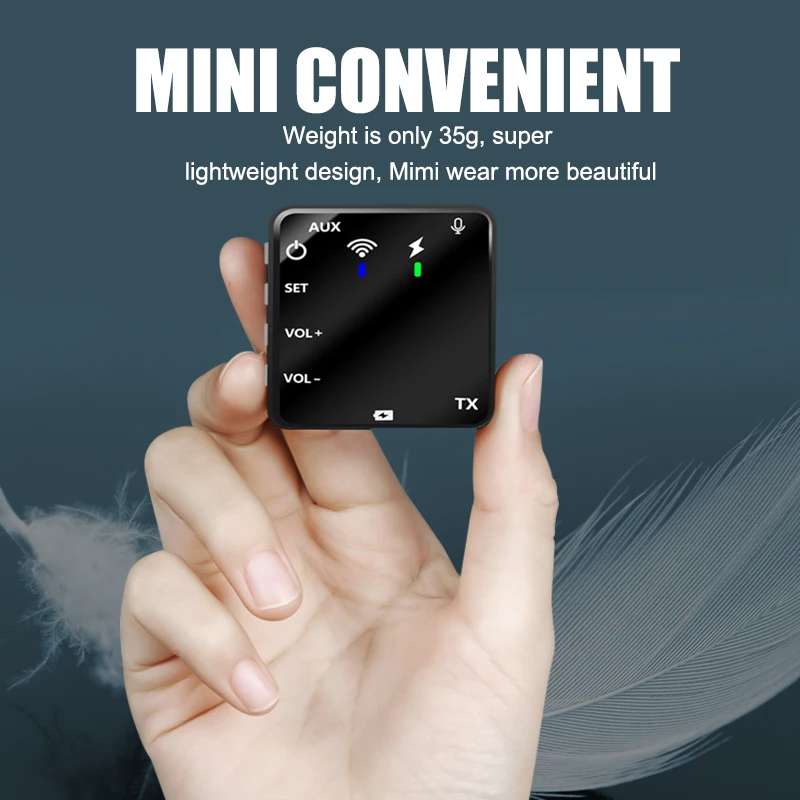 Wireless lavalier microphone, mobile phone camera, noise reduction, interview recording, live radio