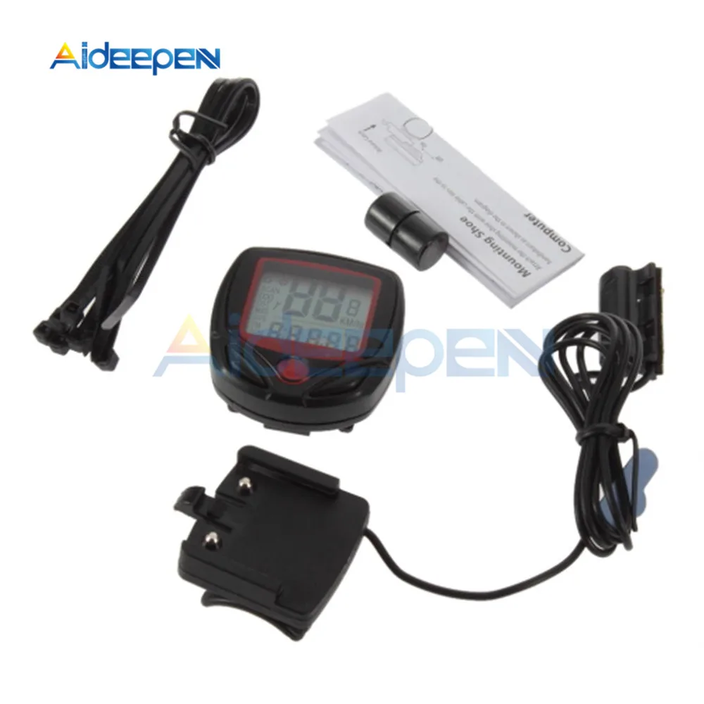 Waterproof Bicycle Computer Bicycle Meter Wired MTB Bike Cycling Odometer Stopwatch Speedometer Watch Digital Rate LCD Display