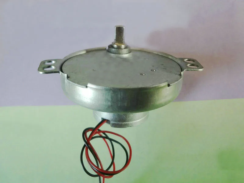 CHANCS JS-530-Motor eléctrico de 12V CC, eje plano doble, 10RPM, Micromotor DE ALTO Torque para microondas, caja de engranajes de plástico POM