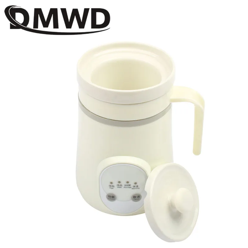 Ceramics Mini Electric Water Kettle Thermal Heating Cup Boiler Soup Health Pot Stew Porridge Noodle Slow Cooker Milk Heater 0.6L