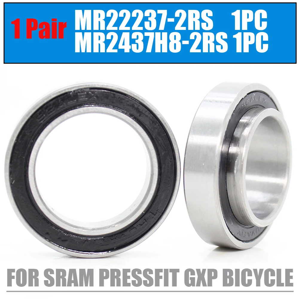 2PCS Bearings Wheel Set For SRAM Pressfit GXP Bicycle Bottom Bracket Repair Parts MR22237 MR2437H8 24*37*8mm 22.2*37*8*11.5mm