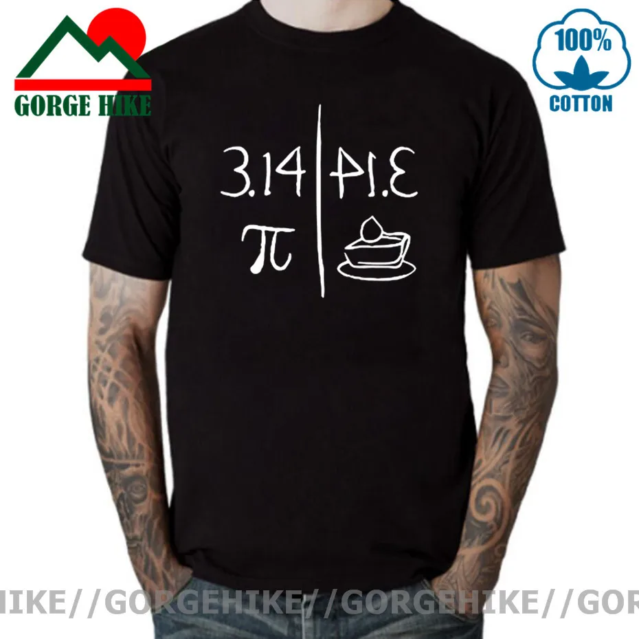 GorgeHike Pi Mirrors Pie T Shirt men Funny Pi Rate Graphic T-shirt Hombre Cotton Short Sleeve Pi Day Top Tee Homme Summer Tshirt