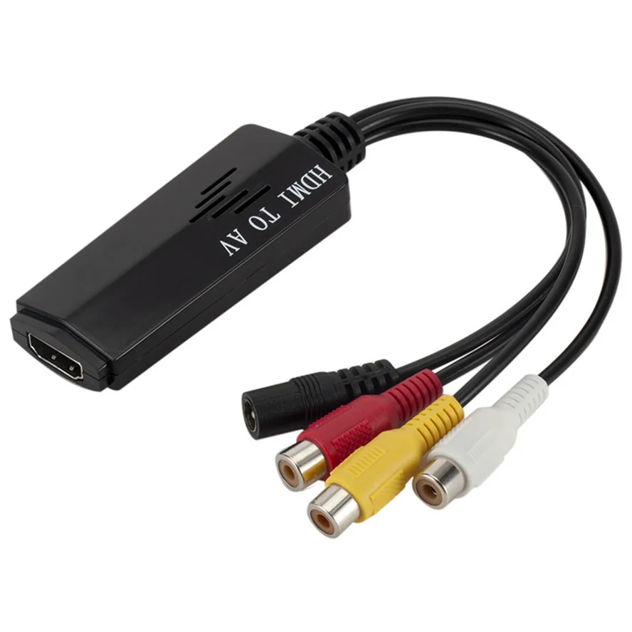 HDMI na kabel RCA 1080P HD wideo na konwerter Audio męski na RCA AV konwerter komponentów do DVD HDTV TV krótki ZF